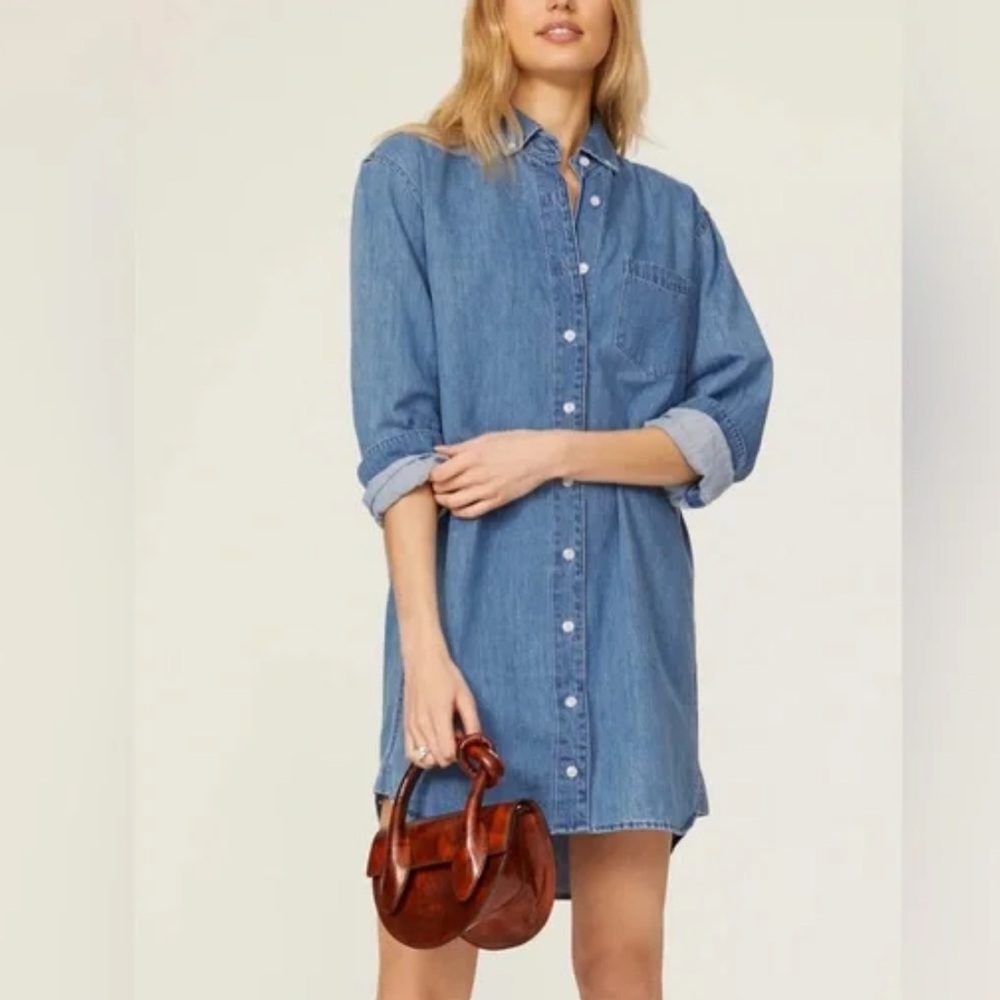 THAKOON by Nadaam Denim Shirt Dress Blue XS